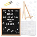 12*16inch black felt letter message board with stand
